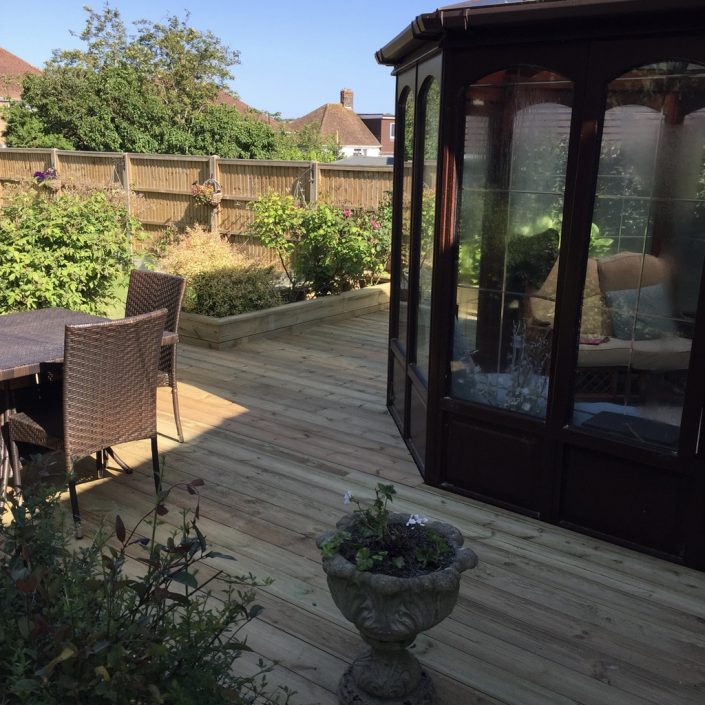 Exterior wooden decking by RC Carpentry & Renovation Brighton